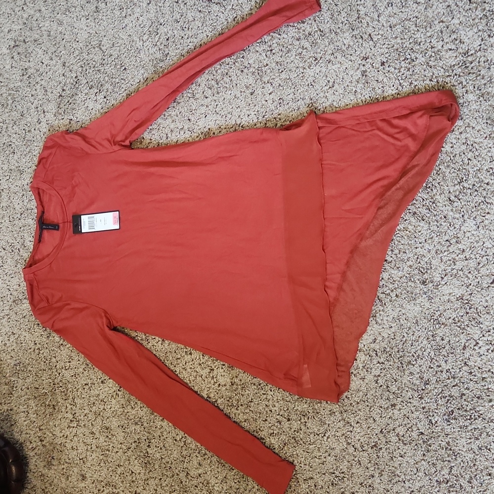 Rust color bcbg maxazria shirt